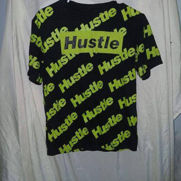 Hustler Hollywood Black and Green Short Sleeve Tee - Picture 2 of 2